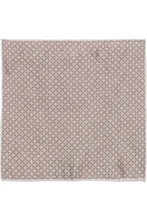 Brunello Cucinelli Accessoires, Heren, Bruin, ONE Size, Elegante Zijden Pochet