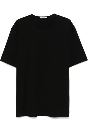 LEMAIRE Tops, Heren, Zwart, S, Katoen, T-shirt met korte mouwen en ronde hals