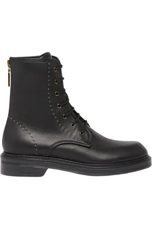 Max Mara Schoenen, Dames, Zwart, 38 EU, Leer, Lace-up Boots