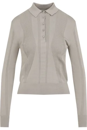 DRIES VAN NOTEN Tops, Dames, Grijs, M, Katoen, Stijlvol katoenen T-shirt