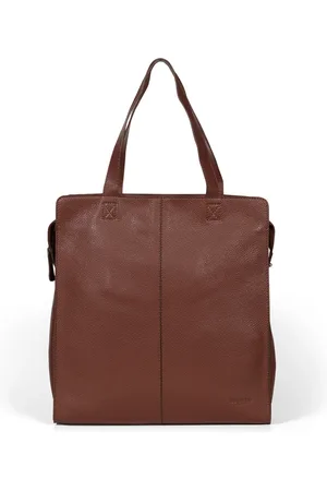 Howard London Tassen, Heren, Bruin, ONE Size, Leer, Bruine leren tote bag