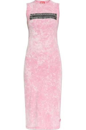 Diesel Kleedjes, Dames, Roze, S, Katoen, D-Pra Jurk