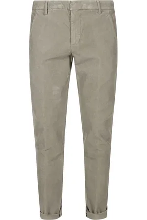 Dondup Broeken, Heren, Bruin, W33, Katoen, Slim Chino Broek in Corduroy