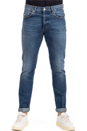 Dondup Jeans, Heren, Blauw, W34, Katoen, Iconische Slim-fit Jeans