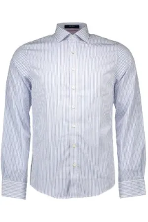 GANT Overhemden, Heren, Wit, S, Katoen, Wit overhemd regular lange mouw