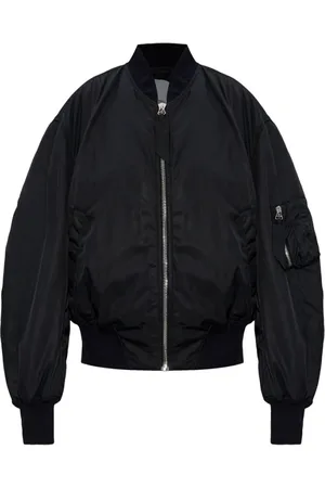 The Attico Jassen, Dames, Zwart, S, Polyester, Zip Front Bovenkleding Jas