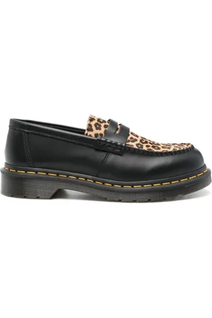 Dr. Martens Schoenen, Heren, Zwart, 42 EU, Leer, Zwarte zwarte loafers met rubberen zool