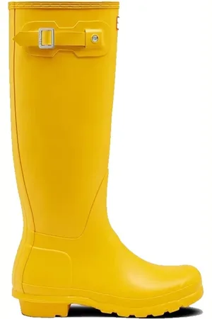 Hunter Schoenen, Dames, Geel, 37 EU, Polyester, Hoge Wellington Laarzen