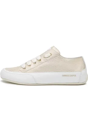 Candice Cooper Schoenen, Dames, Geel, 38 1/2 EU, Leather sneakers Rock Chic S