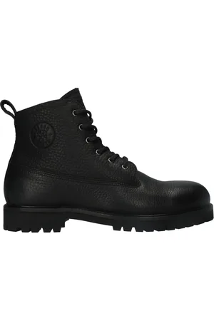 Blackstone Schoenen, Heren, Zwart, 43 EU, Leer, Rock Hardy Veterlaarzen