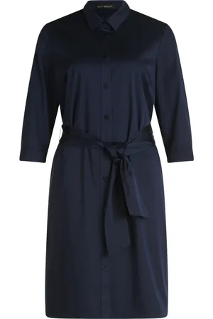 Betty Barclay Kleedjes, Dames, Blauw, S, Knoopsluiting Overhemdjurk Casual Stijl