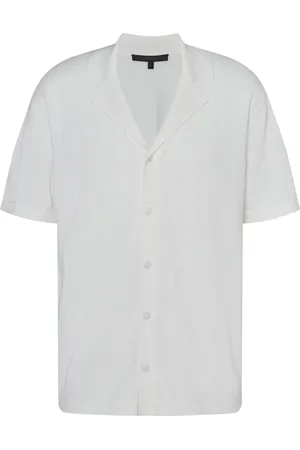 Drykorn Overhemden, Heren, Wit, L, Katoen, Katoenen Gebreid Shirt