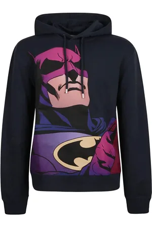Lanvin Sweatshirts & Hoodies, Heren, Blauw, M, Katoen, Hooded sweatshirt met print
