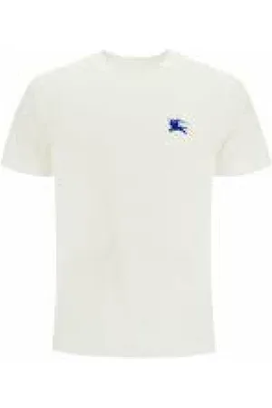 Burberry Tops, Heren, Wit, S, Katoen, Casual Katoenen T-shirt voor Mannen
