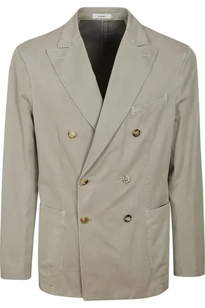 Boglioli Jassen, Heren, Bruin, M, Katoen, Modern Double-Breasted Suit