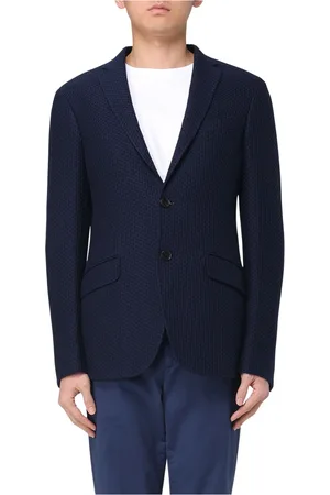 Etro Jassen, Heren, Blauw, 2Xl, Katoen, Jersey Roma Jacket