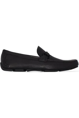 Salvatore Ferragamo Schoenen, Heren, Zwart, 41 EU, Leer, Gancini Driving Schoenen