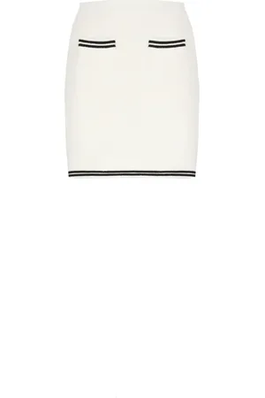 Self-Portrait Rokken, Dames, , M, Katoen, Ivory Cotton Mini Rok