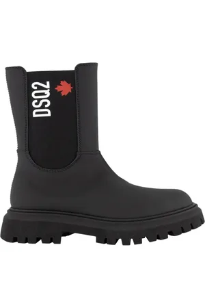 Dsquared2 Schoenen, Dames, Zwart, 40 EU, Logo Print Urban Hiking Chelsea Boots
