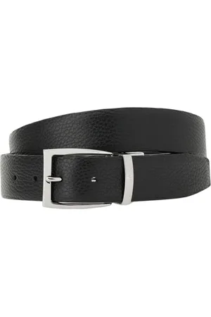 CANALI Accessoires, Heren, Zwart, 95 CM, Leer, Zwarte Leren Riem