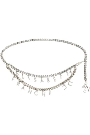 Elisabetta Franchi Accessoires, Dames, Grijs, M, Zilveren Riem
