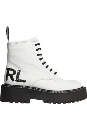 Karl Lagerfeld Schoenen, Dames, Wit, 40 EU, Patrol II Borstel Logo