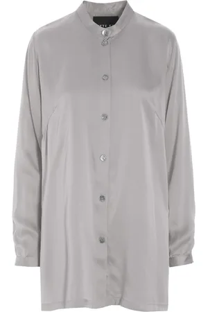 Bitte Kai Rand Blouses & Shirts, Dames, Grijs, M, Zijden Shiruku Shirt Opal Grey