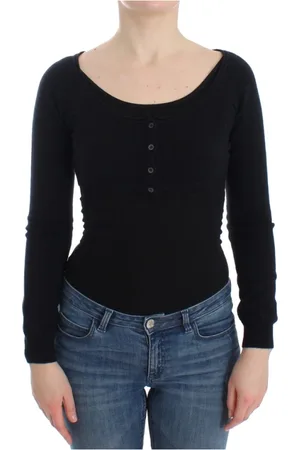 ERMANNO SCERVINO Truien, Dames, Zwart, M, Kasjmier, Zwarte Kasjmier Cardigan Trui in Zwart