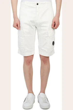 C.P. Company Korte broeken, Heren, Wit, M, Katoen, Cargo Shorts
