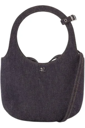 Courrèges Tassen, Dames, Grijs, ONE Size, Denim, Denim Top Handle Tas
