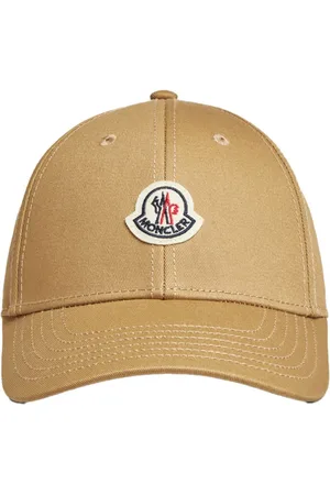 Moncler Accessoires, Dames, Bruin, ONE Size, Katoen, Klassieke Beige Baseballpet