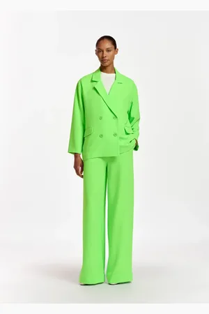 Essentiel Antwerp Broeken, Dames, Groen, XS, Polyester, Wijde Groene Broek