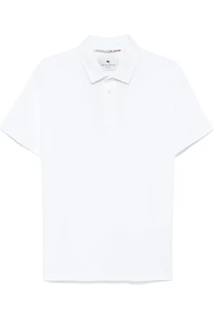 Etro Tops, Heren, Wit, S, Katoen, Polo T-shirt met kraag
