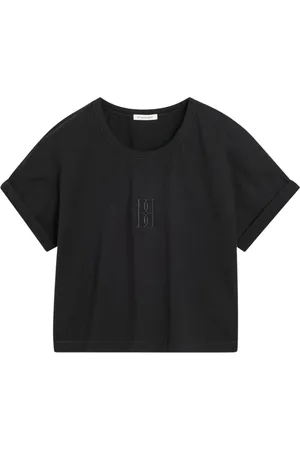 By Malene Birger Tops, Dames, Zwart, M, Elegante Zwarte T-Shirt