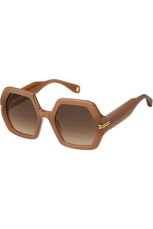 Marc Jacobs Accessoires, Dames, Bruin, ONE Size, Bruine plastic zonnebril met verlooptint