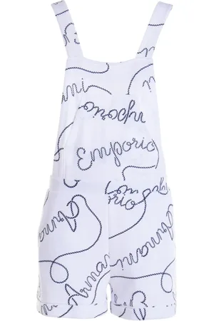 Emporio Armani Jumpsuits & Playsuits, Dames, Veelkleurig, M, Katoen, Logo Playsuit