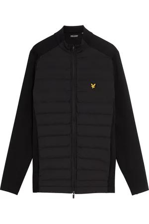 Lyle & Scott Jassen, Heren, Zwart, M, Hybride Gewatteerde Golfjas met Volledige Rits