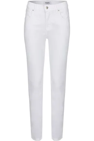 Angels Jeans, Dames, Wit, XL, Denim, Klassieke Straight Leg Denim Jeans
