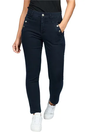 2-Biz Jeans, Dames, Blauw, XL, Katoen, Karcemona Jeans