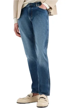 Emporio Armani Jeans, Heren, Blauw, W36, Katoen, 5-Pocket Straight Jeans
