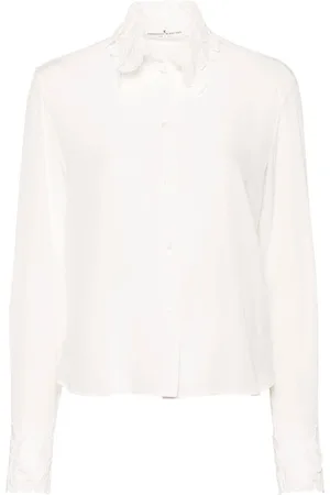 ERMANNO SCERVINO Blouses & Shirts, Dames, Wit, S, Stijlvol damesoverhemd voor elke gelegenheid