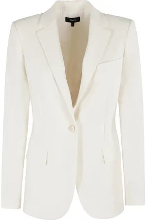 THEORY Jassen, Dames, Wit, XS, Klassieke Blazer voor Mannen