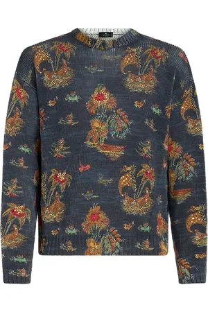 Etro Truien, Heren, Veelkleurig, S, Rondgebreide trui