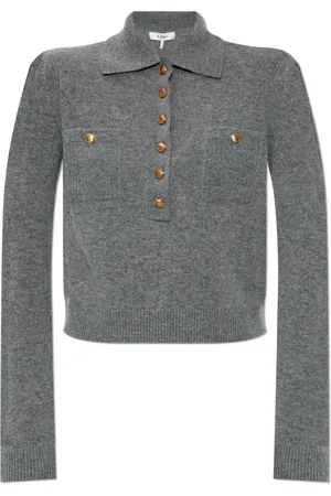 Chloé Truien, Dames, Grijs, L, Wol, Polo Trui