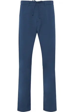 CANALI Broeken, Heren, Blauw, M, Wol, Wollen broek met zakken