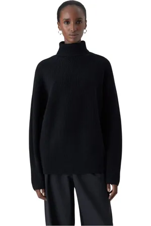 Closed Truien, Dames, Zwart, M, Wol, Merino wollen coltrui