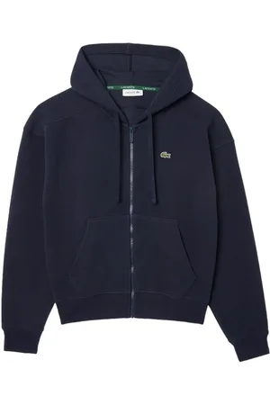 Lacoste Sweatshirts & Hoodies, Dames, Blauw, L, Blauw Hooded Sweatshirt Chic Style