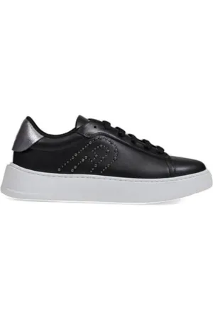 Furla Schoenen, Dames, Zwart, 38 EU, Leer, Zwarte leren sneaker