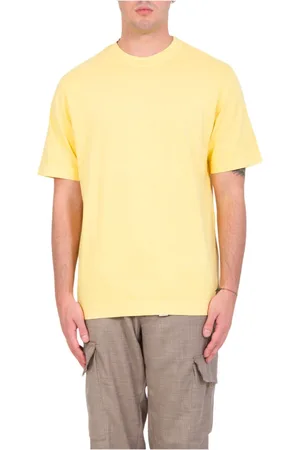 Circolo Tops, Heren, Geel, M, Katoen, Garment Dyed Jersey T-shirt