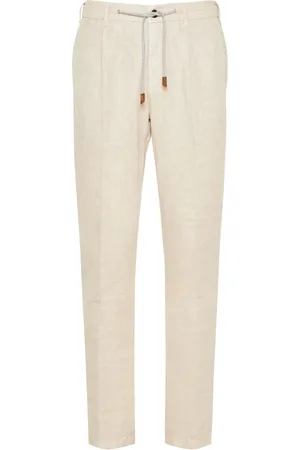 ELEVENTY Broeken, Heren, , W34, Linnen, Drawstring Broek